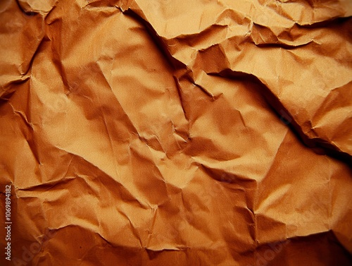 Wallpaper Mural Crumpled Brown Paper Texture Torontodigital.ca