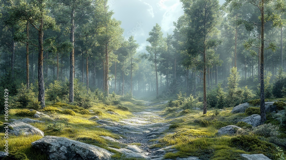 Fototapeta premium morning in the woods