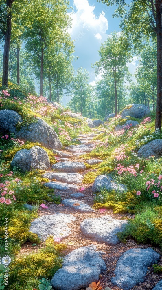 Obraz premium stream in the forest