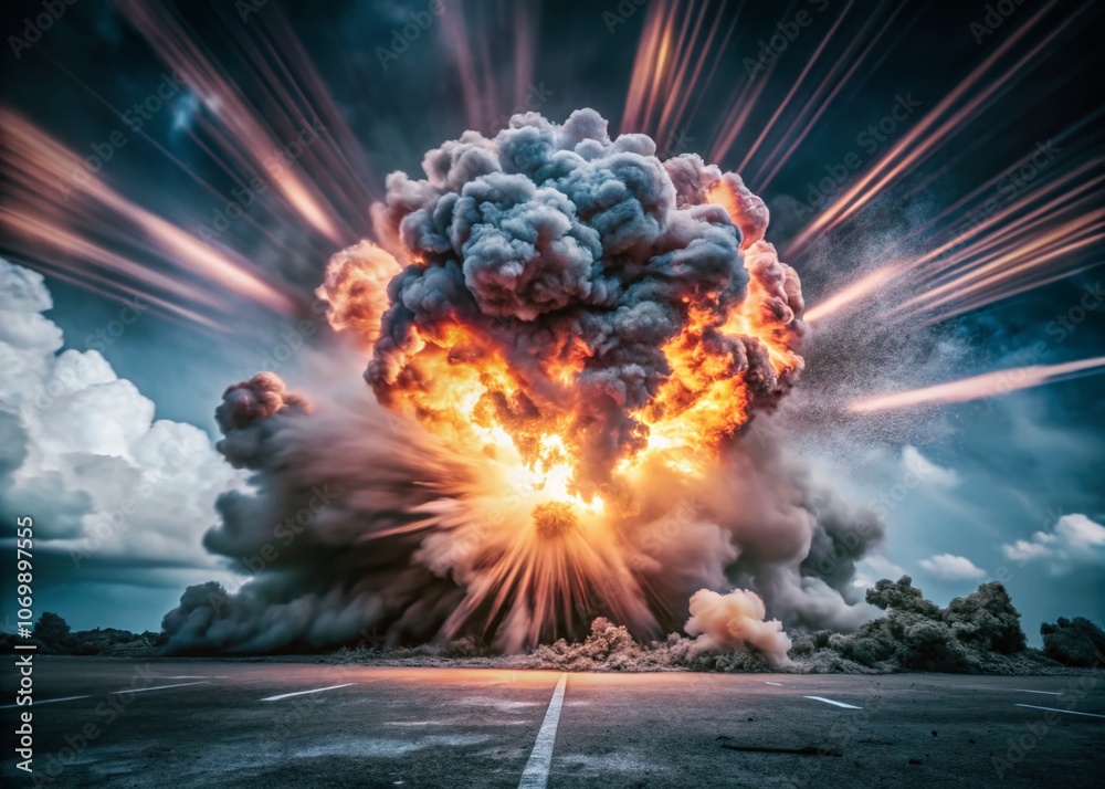 Stunning Low Light Photography of a Dramatic Animation of an Explosion ...