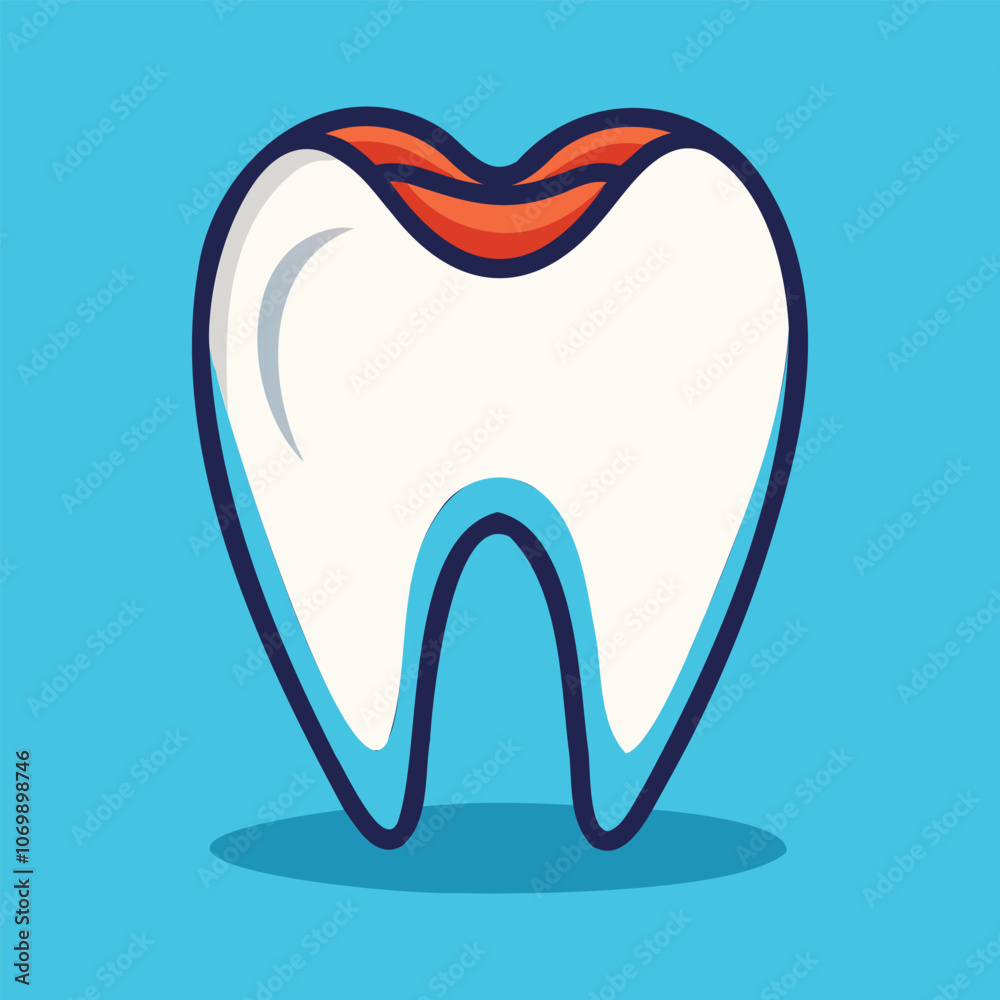 tooth vector icon and silhouette design for dental care and health illustrations
