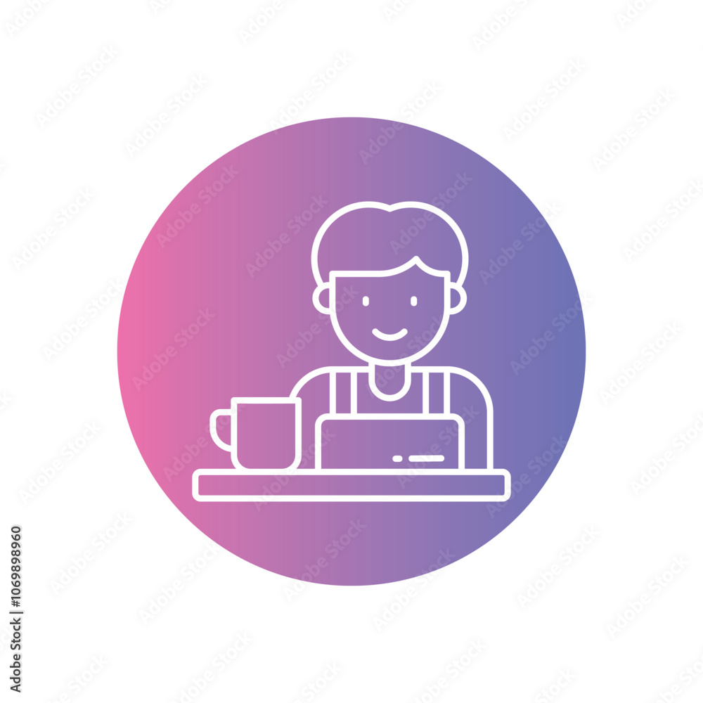 Barista vector icon stock illustration Barista vector icon stock illustration
