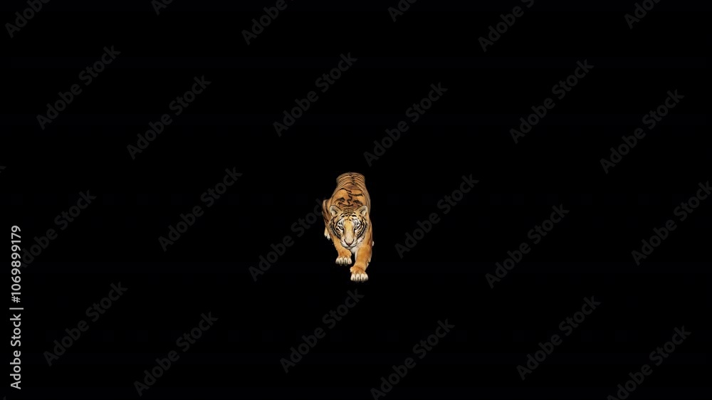 tiger sneak walk and attack tiger sneak walk and attack