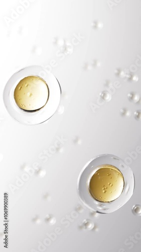 Biological Cell Division Animation,3D rendering