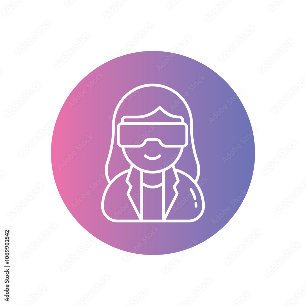 Researcher vector icon stock illustration Researcher vector icon stock illustration