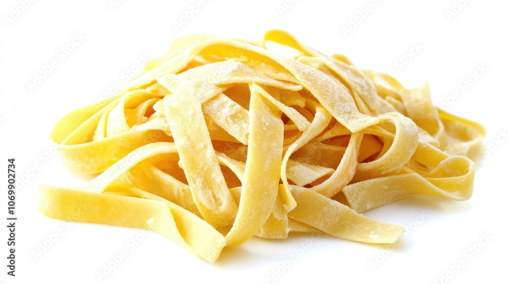 Fettuccine Alfredo with large shrimp, served on a simple white background, emphasizing the delicious creaminess of the pasta. Fettuccine Alfredo with large shrimp, served on a simple white background, emphasizing the delicious creaminess of the pasta.
