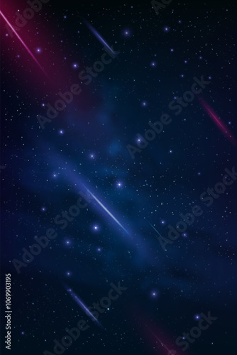 Space Night Sky and Star Background,Starry Universe Blue Sky Galaxy,Cloud with Nebula and Stars in Winter Night,Nature Stardust field in deep universe, Milky way galaxy