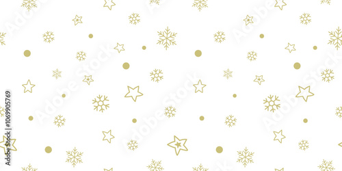 Christmas seamless pattern design with star, snowflex, for paper and textile background.