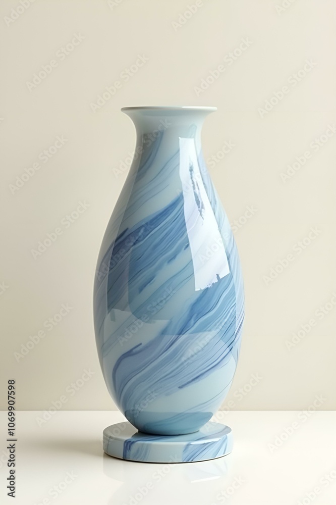 blue vase on a white background