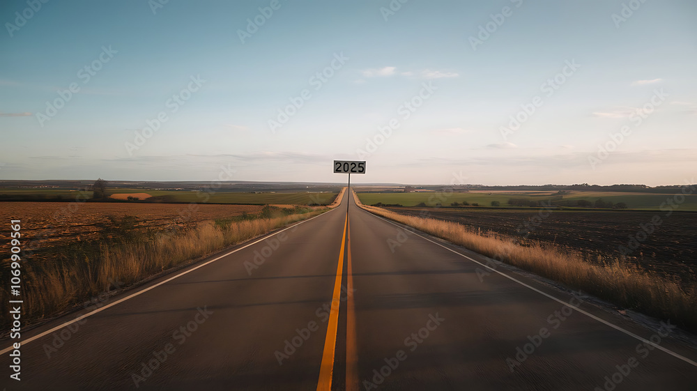 Fototapeta premium Happy New Year 2025