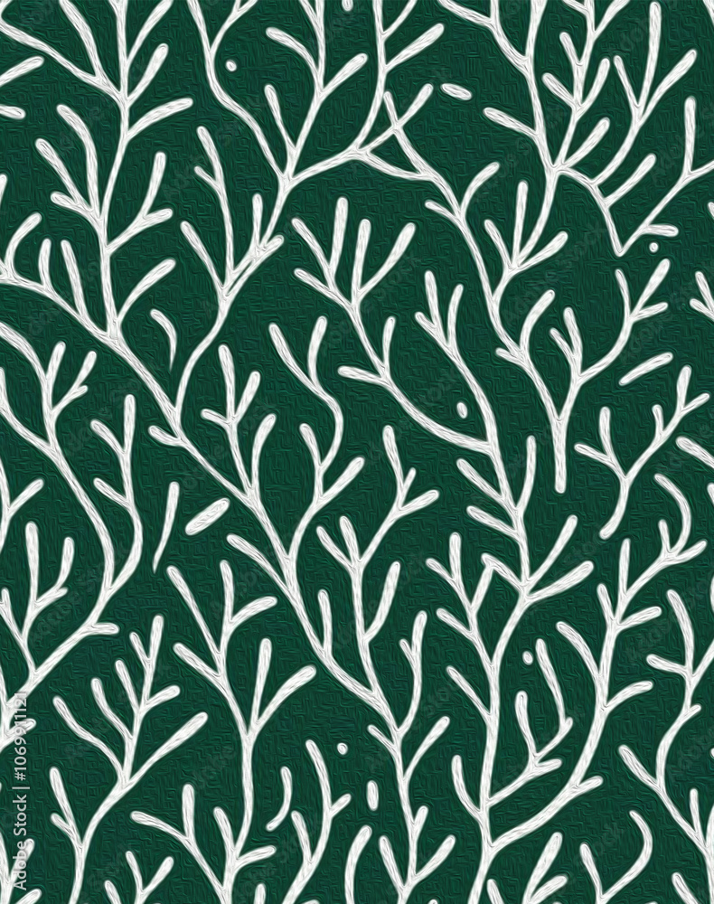 Naklejka premium Botanical pattern for printing on wall decorations, covers. Artistic brush strokes.