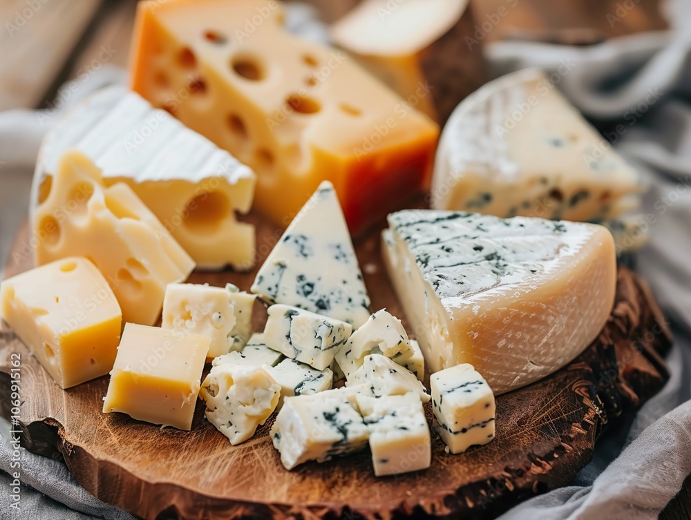 Gourmet Cheese Board: A Selection of Delicious Cheeses Gourmet Cheese Board: A Selection of Delicious Cheeses