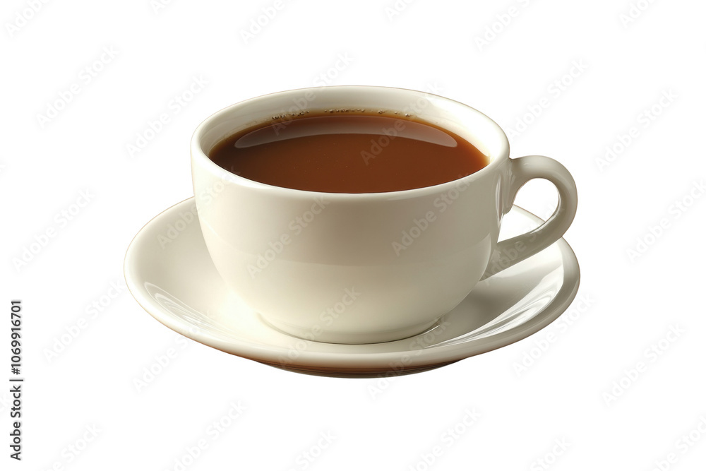steaming cup of coffee in white ceramic mug on saucer, perfect for cozy morning. Enjoy rich aroma and warmth of this delightful beverage steaming cup of coffee in white ceramic mug on saucer, perfect for cozy morning. Enjoy rich aroma and warmth of this delightful beverage