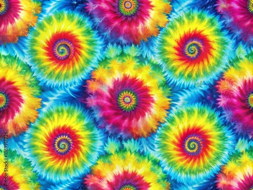 Vibrant Tie Dye Abstract Background Seamless Pattern Capturing Colorful Textures for Creative Projects and Designs