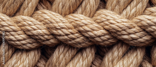 Twisted Hemp Rope Macro Close Up Texture.