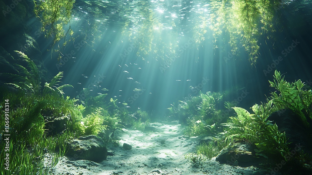 Explore the serenity of underwater nature with vibrant marine life Explore the serenity of underwater nature with vibrant marine life