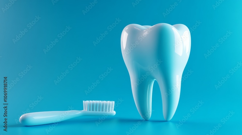 A stylized tooth and toothbrush, representing good oral hygiene practices. A stylized tooth and toothbrush, representing good oral hygiene practices.