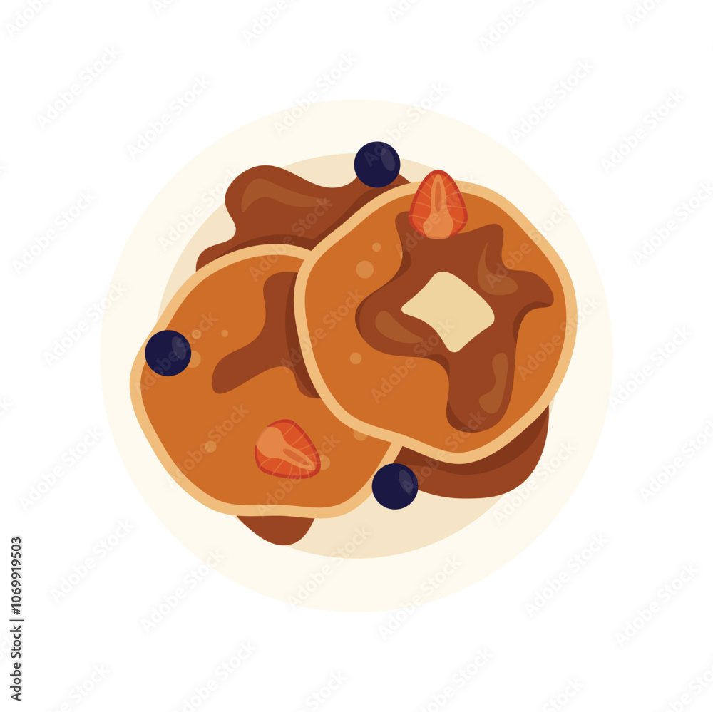 Breakfast Top View Vector - 03