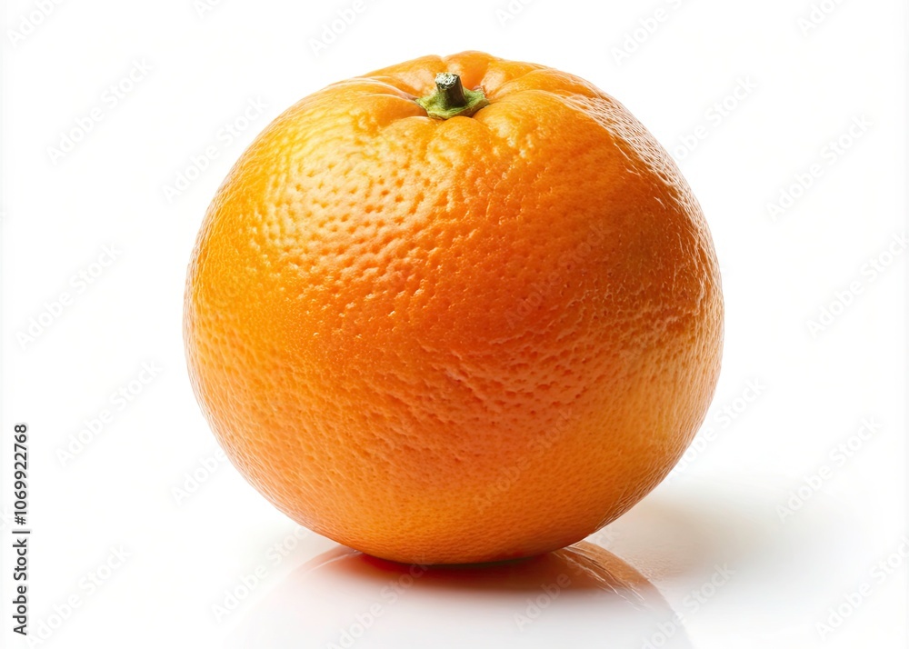 Glossy Orange Fruit Isolated on White Background - Fresh Citrus, Healthy Snack, Vibrant Color, Natural Beauty, Organic Produce, Textured Skin, Round Shape, Deliciously Juicy, Vitamin C Source Glossy Orange Fruit Isolated on White Background - Fresh Citrus, Healthy Snack, Vibrant Color, Natural Beauty, Organic Produce, Textured Skin, Round Shape, Deliciously Juicy, Vitamin C Source