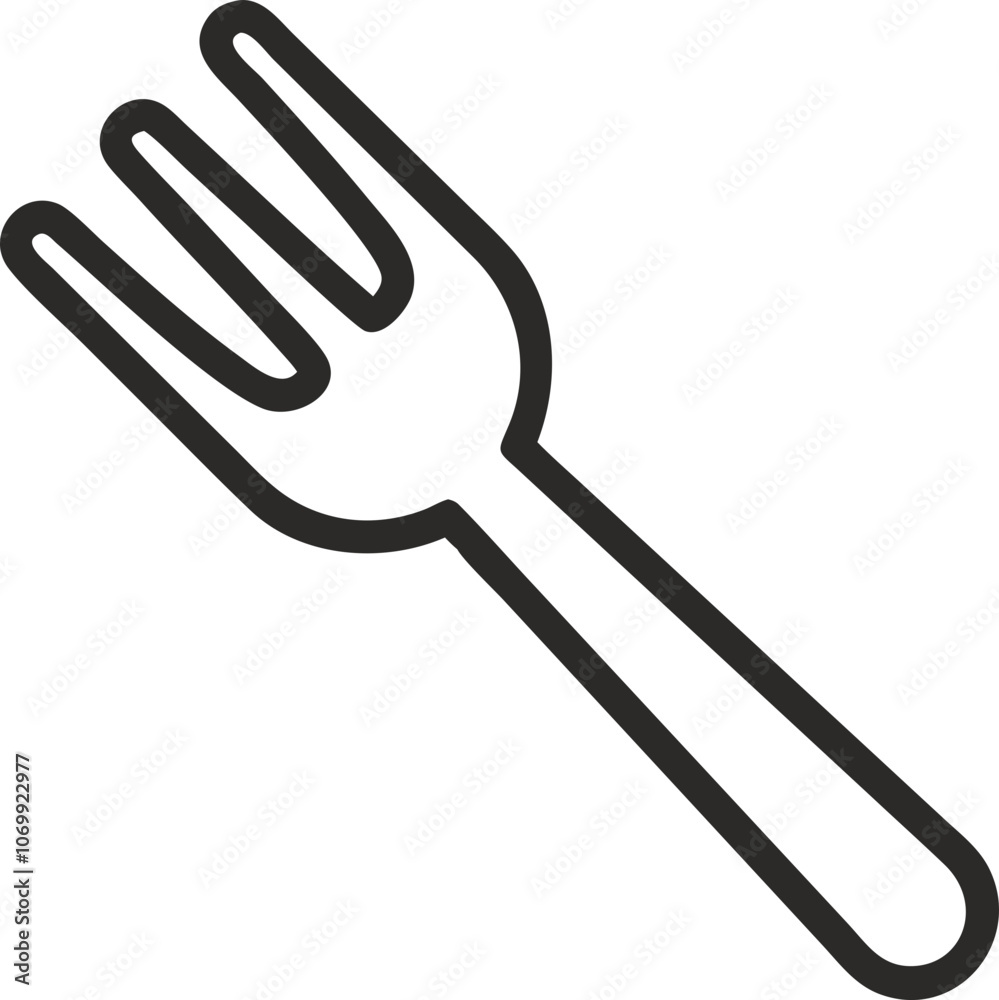 Simple Icon of a Fork Simple Icon of a Fork