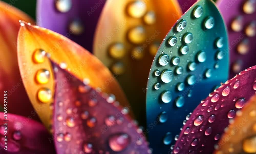 Vibrant Dew-Kissed Petals in a Stunning Macro Photography Display Vibrant Dew-Kissed Petals in a Stunning Macro Photography Display