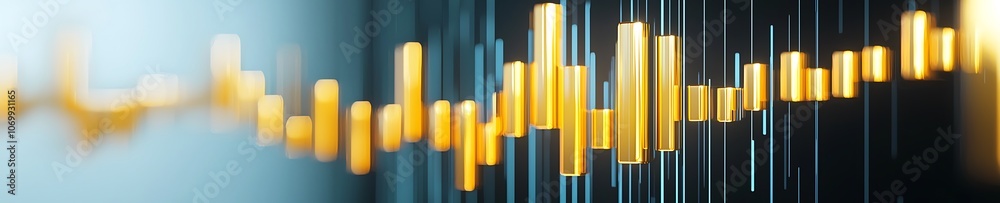 A series of yellow and blue lines that are connected to each other A series of yellow and blue lines that are connected to each other