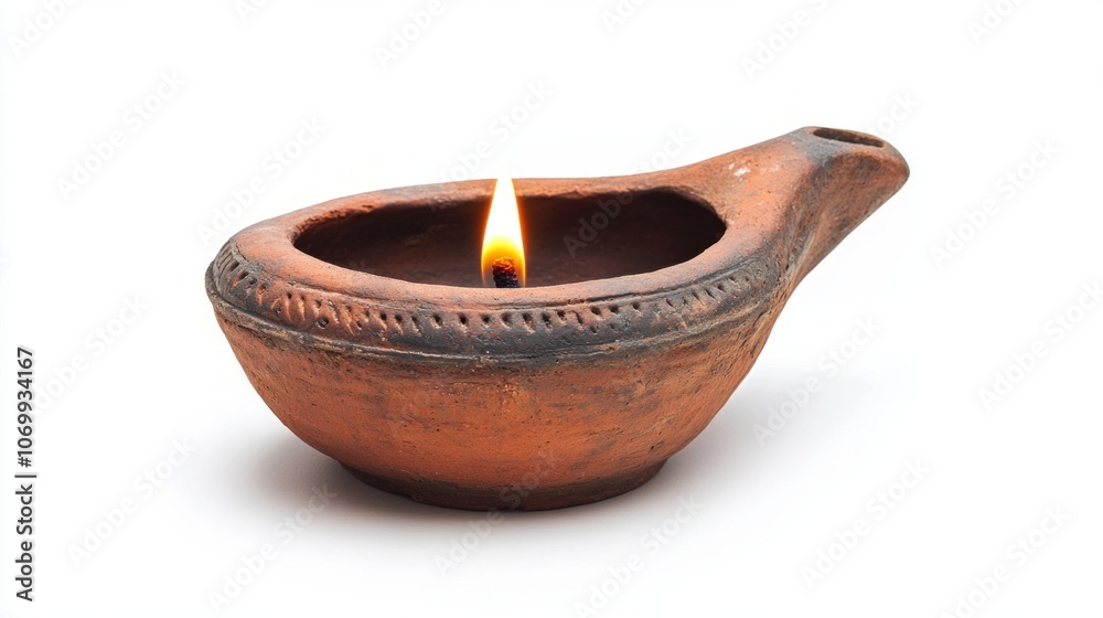 A traditional clay oil lamp illuminated with a warm glow. Perfect for creating a serene atmosphere. Ideal for decorative and spiritual settings. Generative AI A traditional clay oil lamp illuminated with a warm glow. Perfect for creating a serene atmosphere. Ideal for decorative and spiritual settings. Generative AI