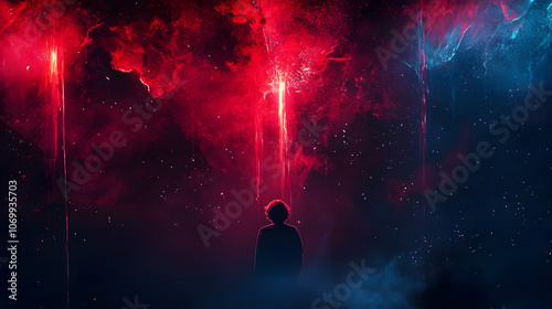 a abstract stranger things style background wallpaper photo
