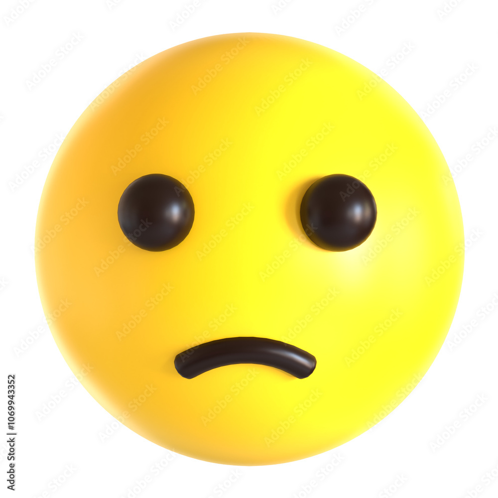 Fototapeta premium sad emoji 3d icon illustration 