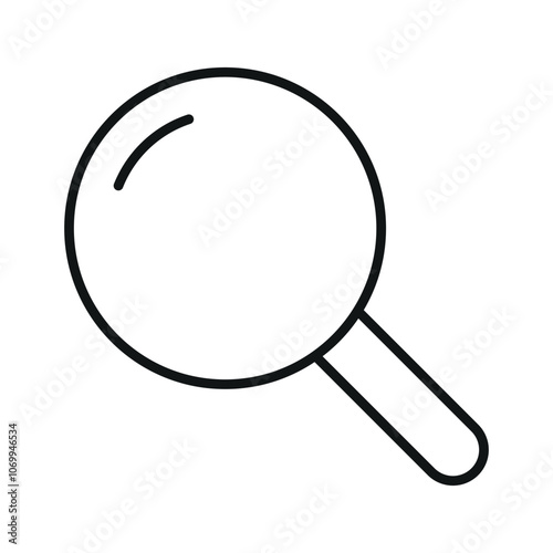 Magnifier line icon editable stroke search symbol