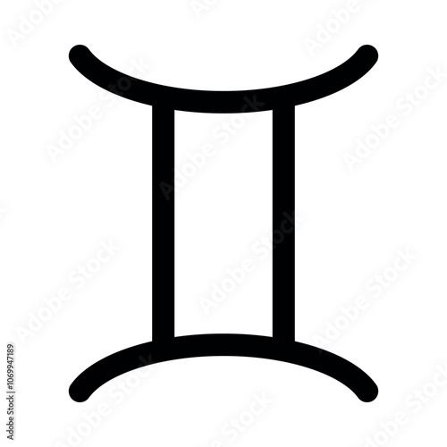 Zodiac sign gemini line icon editable stroke horoscope symbol