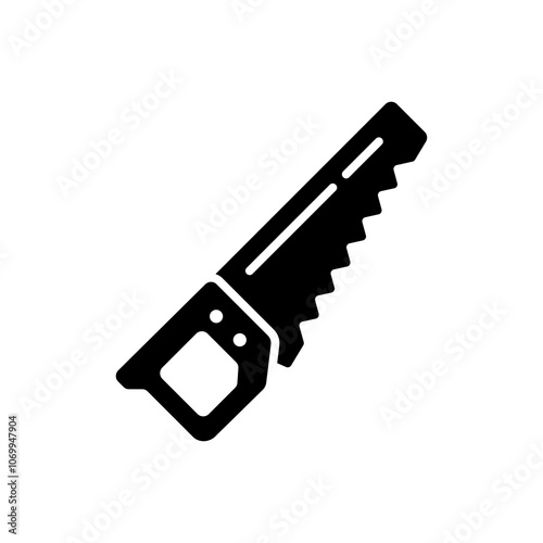 simple hand saw icon, simple style glyph design inspiration for any interface and purpose