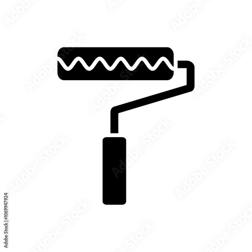 simple paint roller icon, simple style glyph design inspiration for any interface and purpose