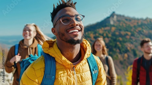 Diverse Young Adults Enjoying Nature Outdoors