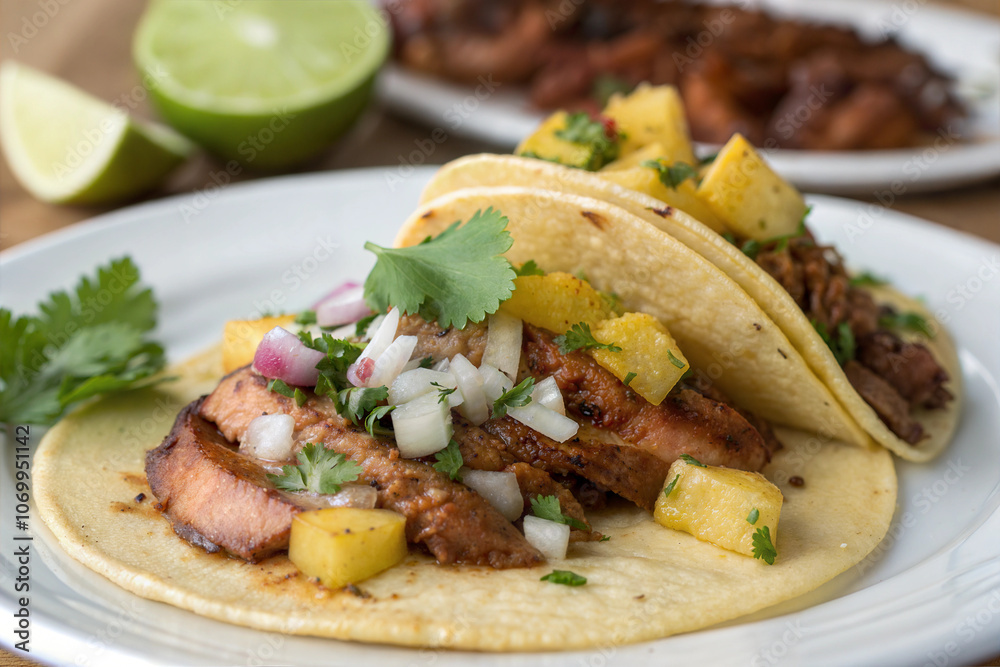 Taco al Pastor: Flavorful Marinated Pork Tacos with Pineapple Taco al Pastor: Flavorful Marinated Pork Tacos with Pineapple