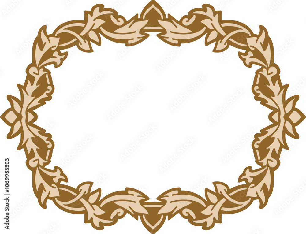 Simple Ornament Border with Classic Style Frame Simple Ornament Border with Classic Style Frame