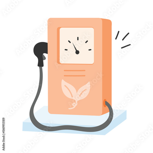 Creatively design hand drawn icon of eco fuel