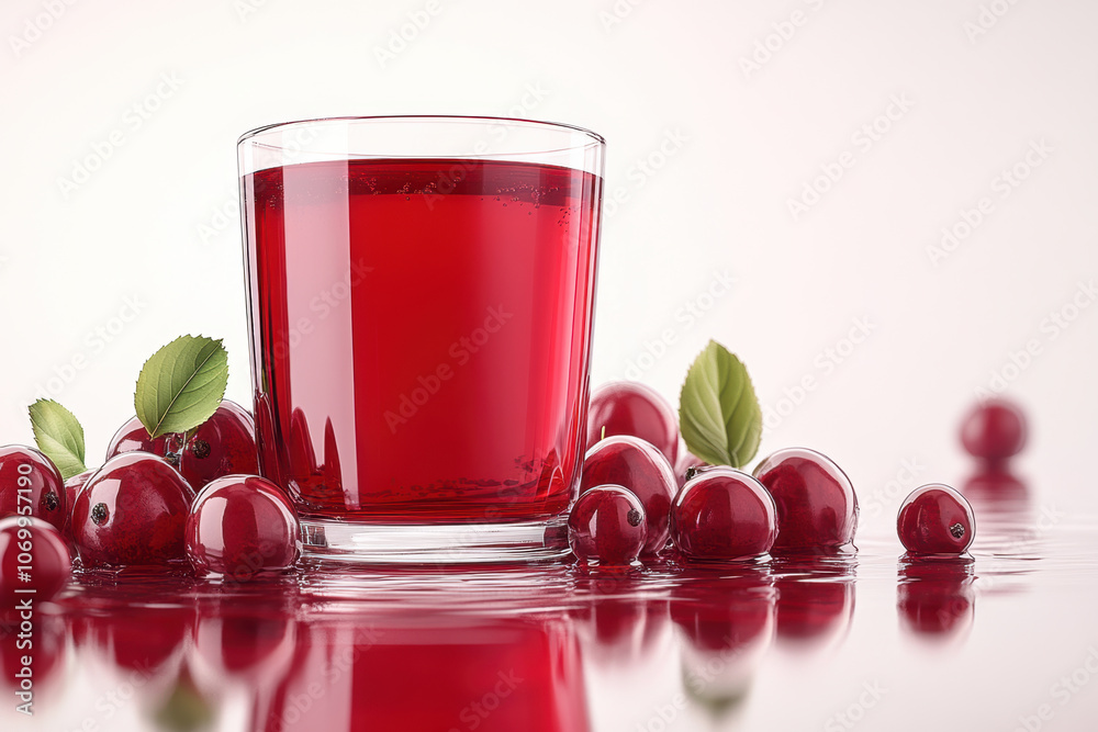 vibrant red berry smoothie in glass, surrounded by fresh berries and leaves, evokes refreshing and healthy vibe. Perfect for summer drinks or healthy recipes vibrant red berry smoothie in glass, surrounded by fresh berries and leaves, evokes refreshing and healthy vibe. Perfect for summer drinks or healthy recipes