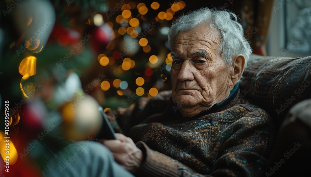 Solitude, loneliness during Christmas holidays. Solitude, loneliness during Christmas holidays.
