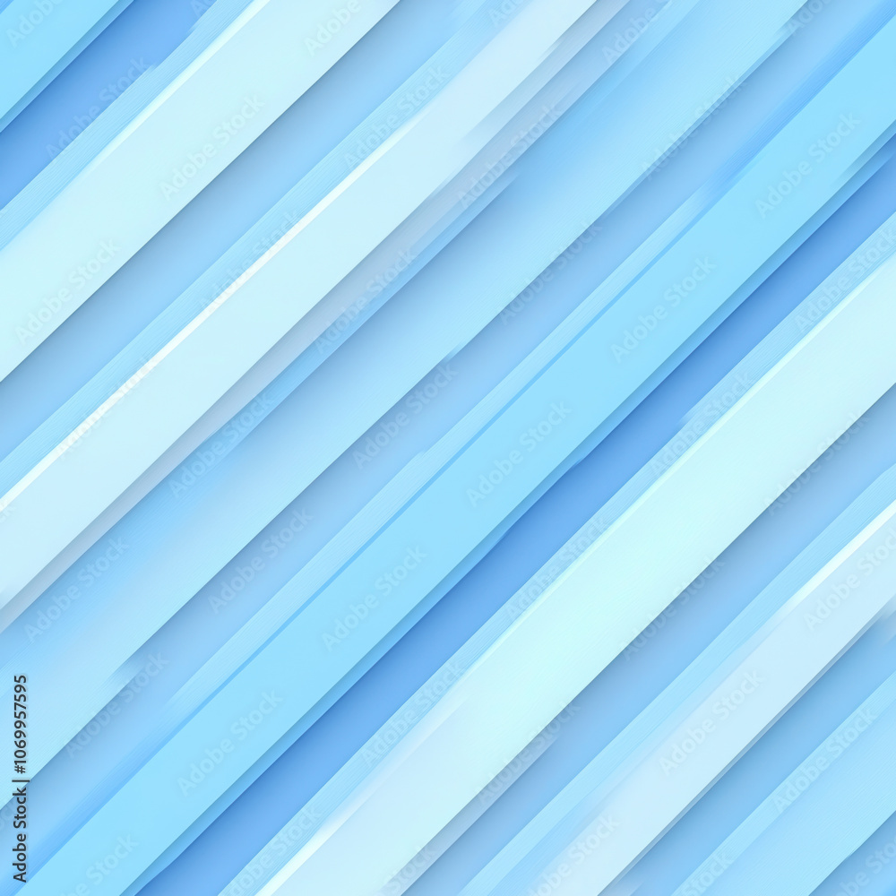 Fototapeta premium Light blue and white diagonal stripes create soothing background, perfect for various design projects. soft hues evoke calm and serene atmosphere