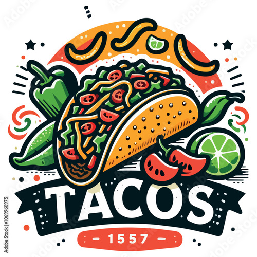 tacos logo illustration