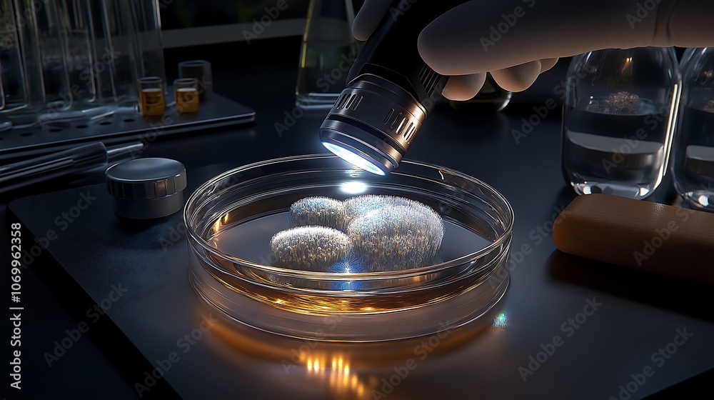 Using Light to Examine Details of a Petri Dish