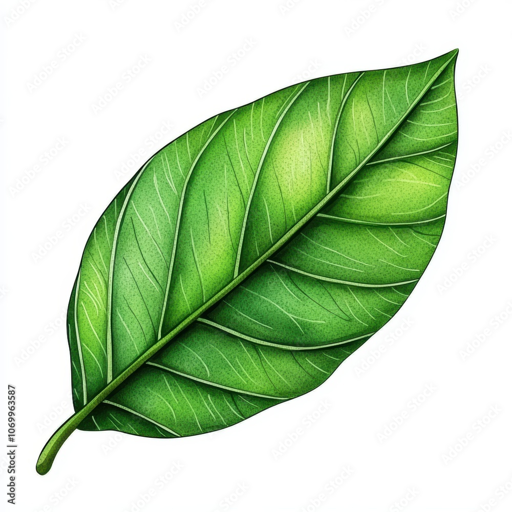Vibrant Watercolor Tropical Leaf Illustration Vibrant Watercolor Tropical Leaf Illustration