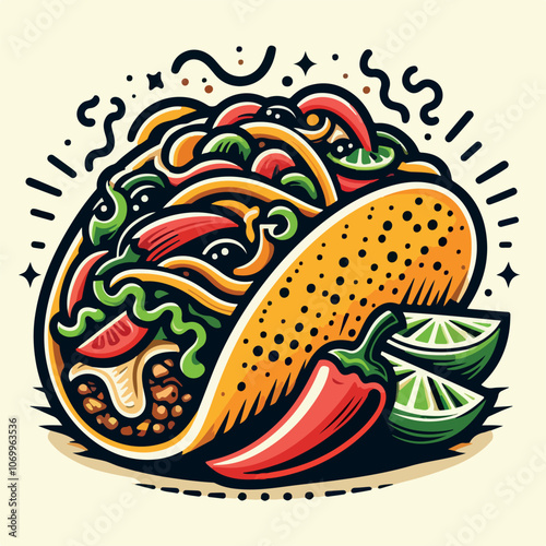 tacos logo illustration