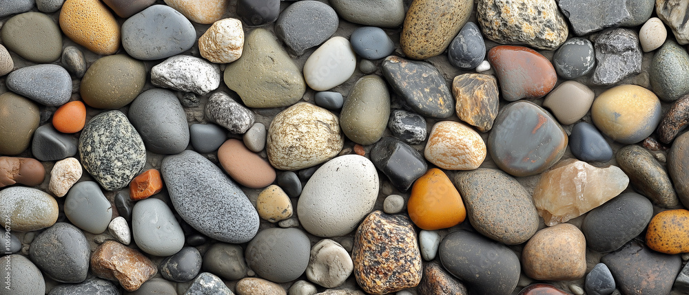 Smooth River Stones, A Tapestry of Nature's Art. Smooth River Stones, A Tapestry of Nature's Art.