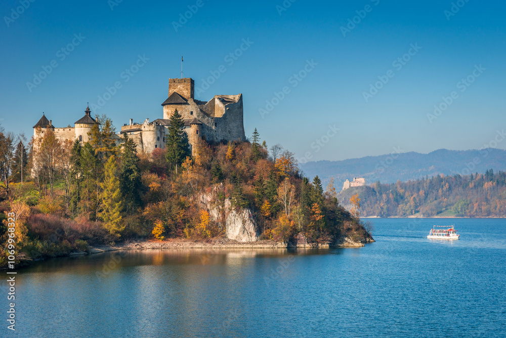 Castle in Nidzica, Czorsztyn Reservoir, Poland Castle in Nidzica, Czorsztyn Reservoir, Poland