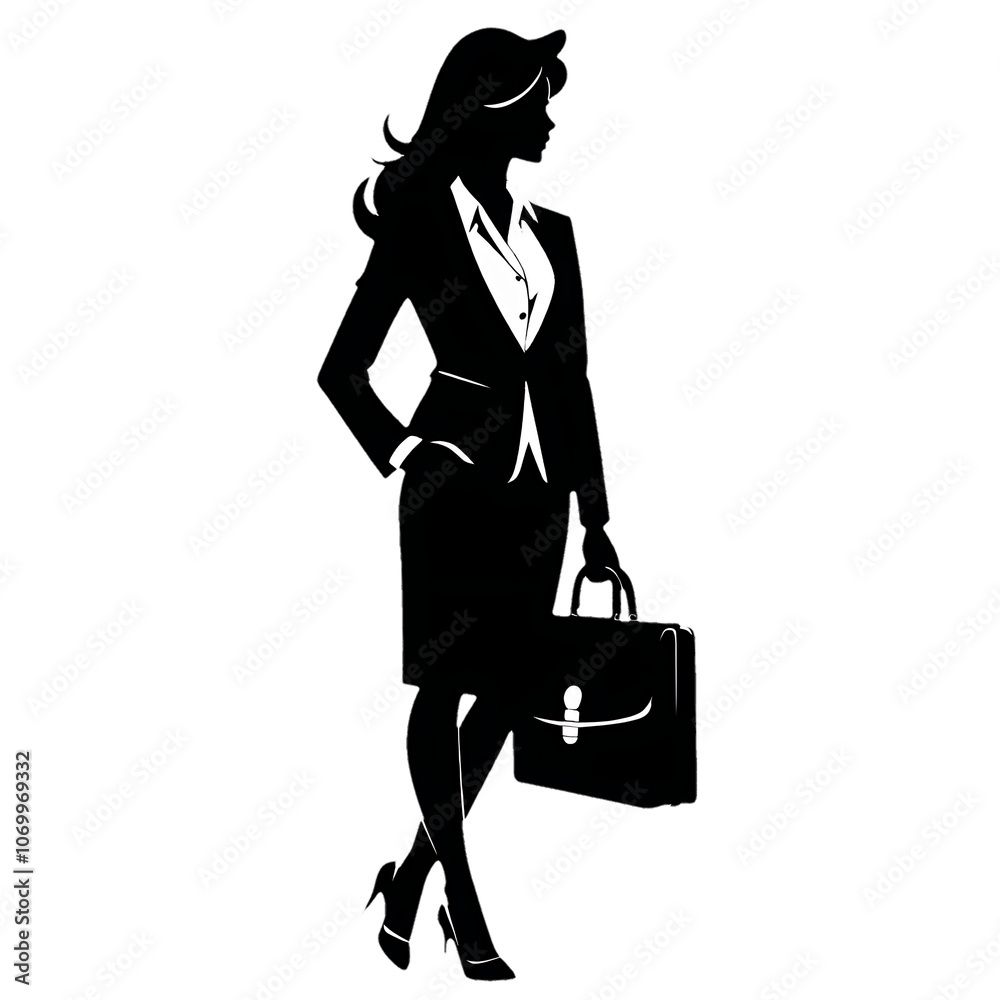 Businesswoman with briefcase Businesswoman with briefcase