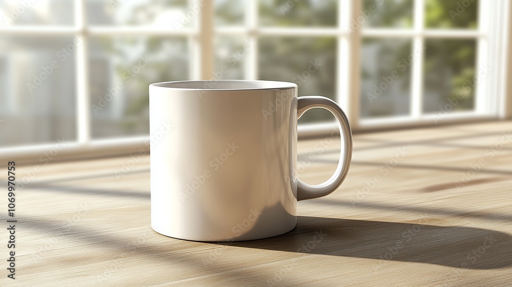 • Elegant Minimalist Mug Mockup for Branding Presentation • Elegant Minimalist Mug Mockup for Branding Presentation