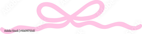 coquette pink ribbon bow