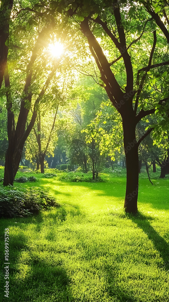 Lush green nature background, perfect for design projects and presentations, with a serene and refreshing atmosphere - Lush green nature background, perfect for design projects and presentations, with a serene and refreshing atmosphere -